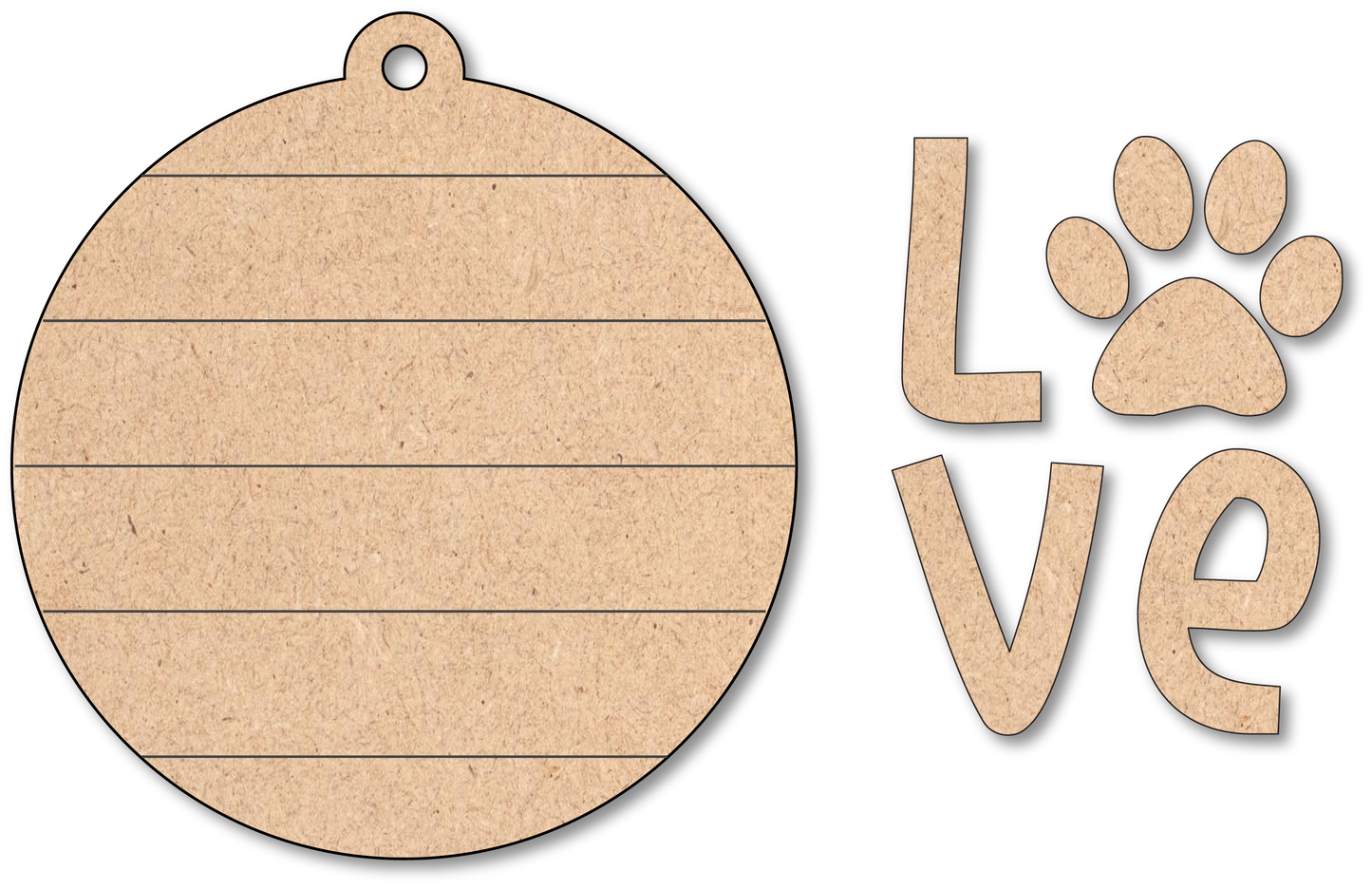 Love Paw Unfinished Ornament Kit