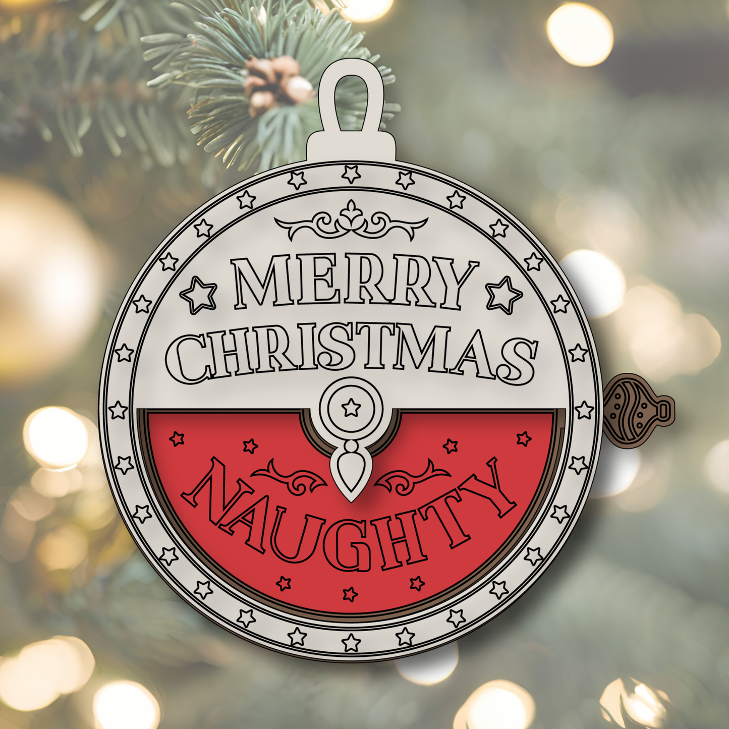 Merry Christmas Naught or Nice Meter Ornament