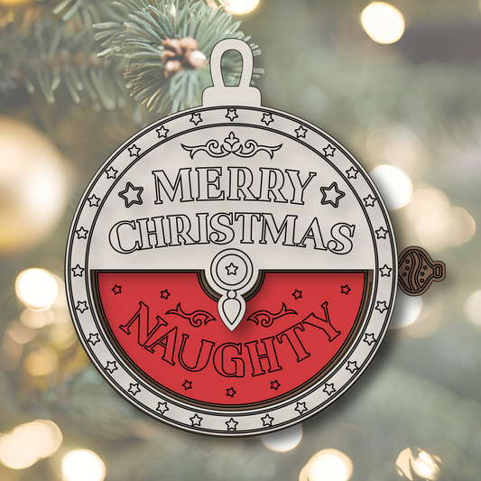 Merry Christmas Naught or Nice Meter Ornament