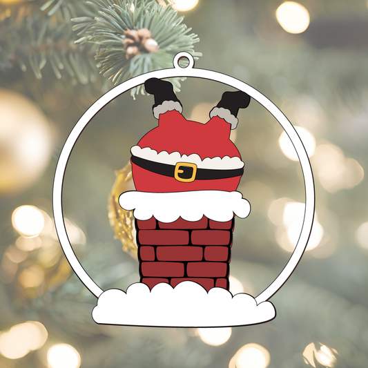 Santa Chimney Ornament