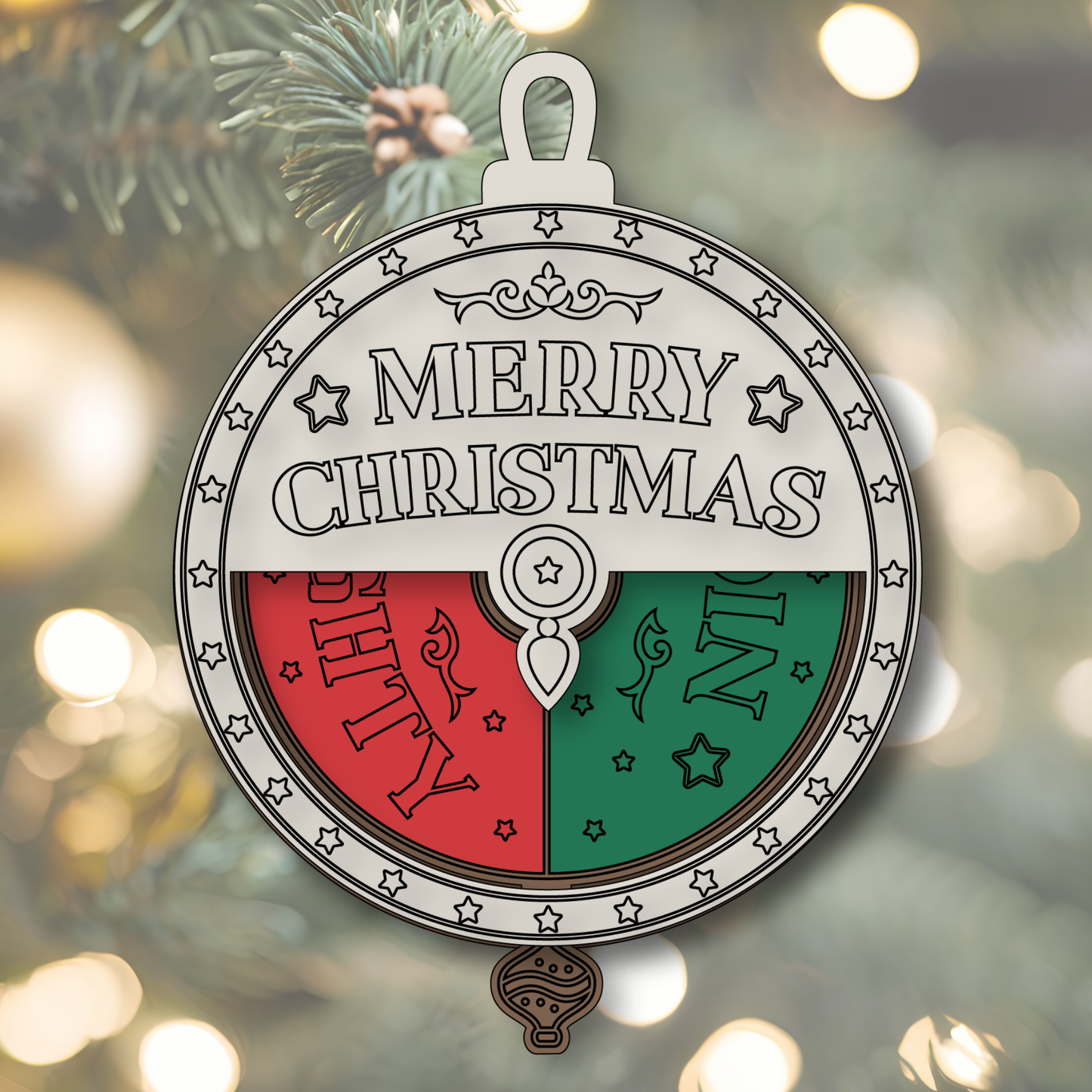 Merry Christmas Naught or Nice Meter Ornament