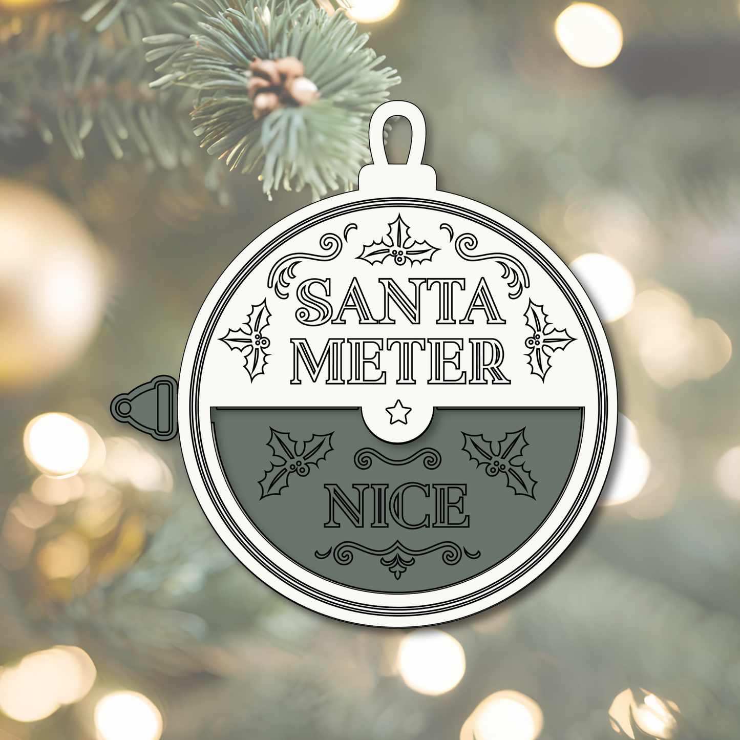 Santa Naught or Nice Meter Ornament