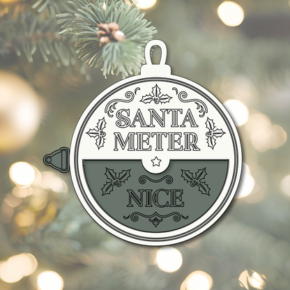 Santa Naught or Nice Meter Ornament