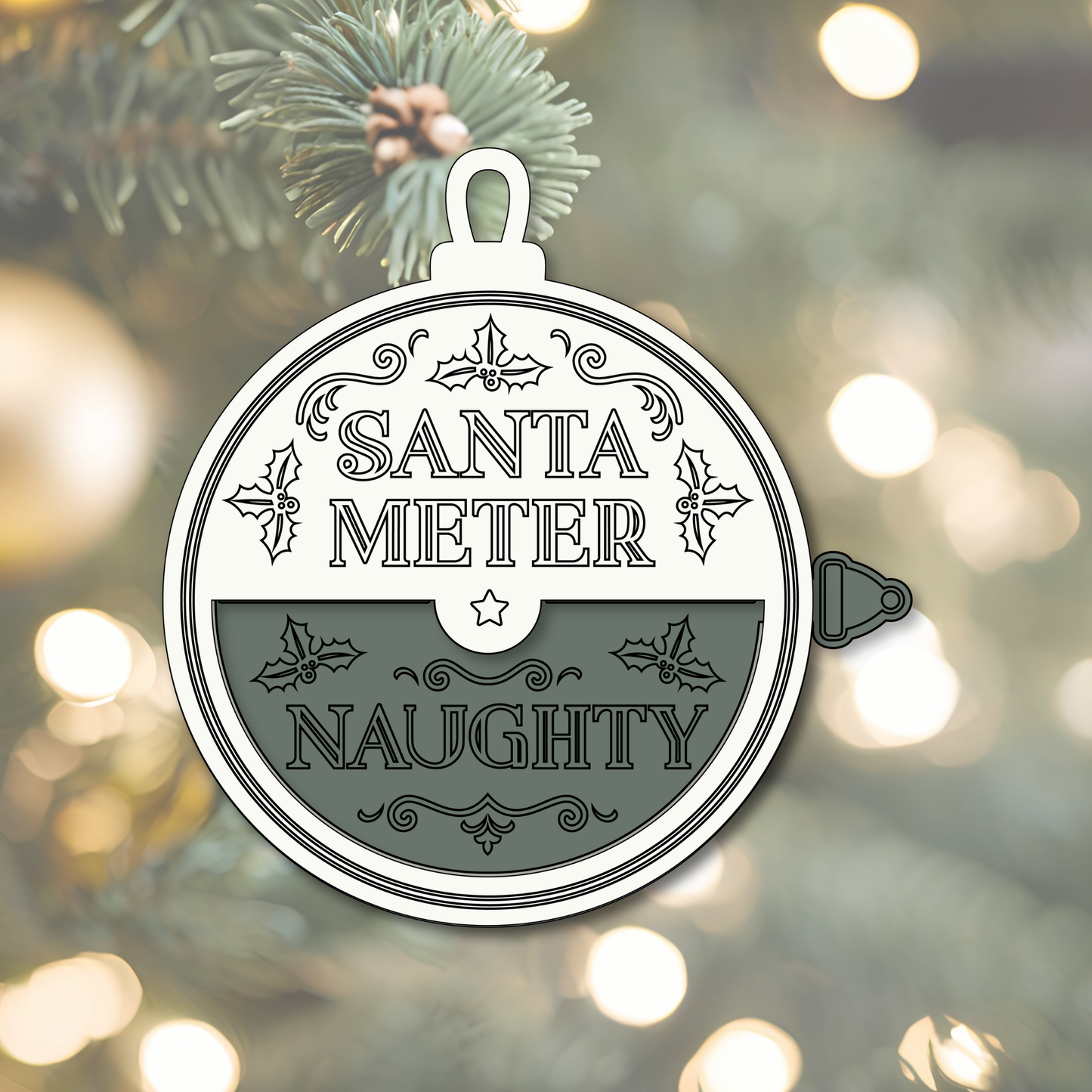 Santa Naught or Nice Meter Ornament