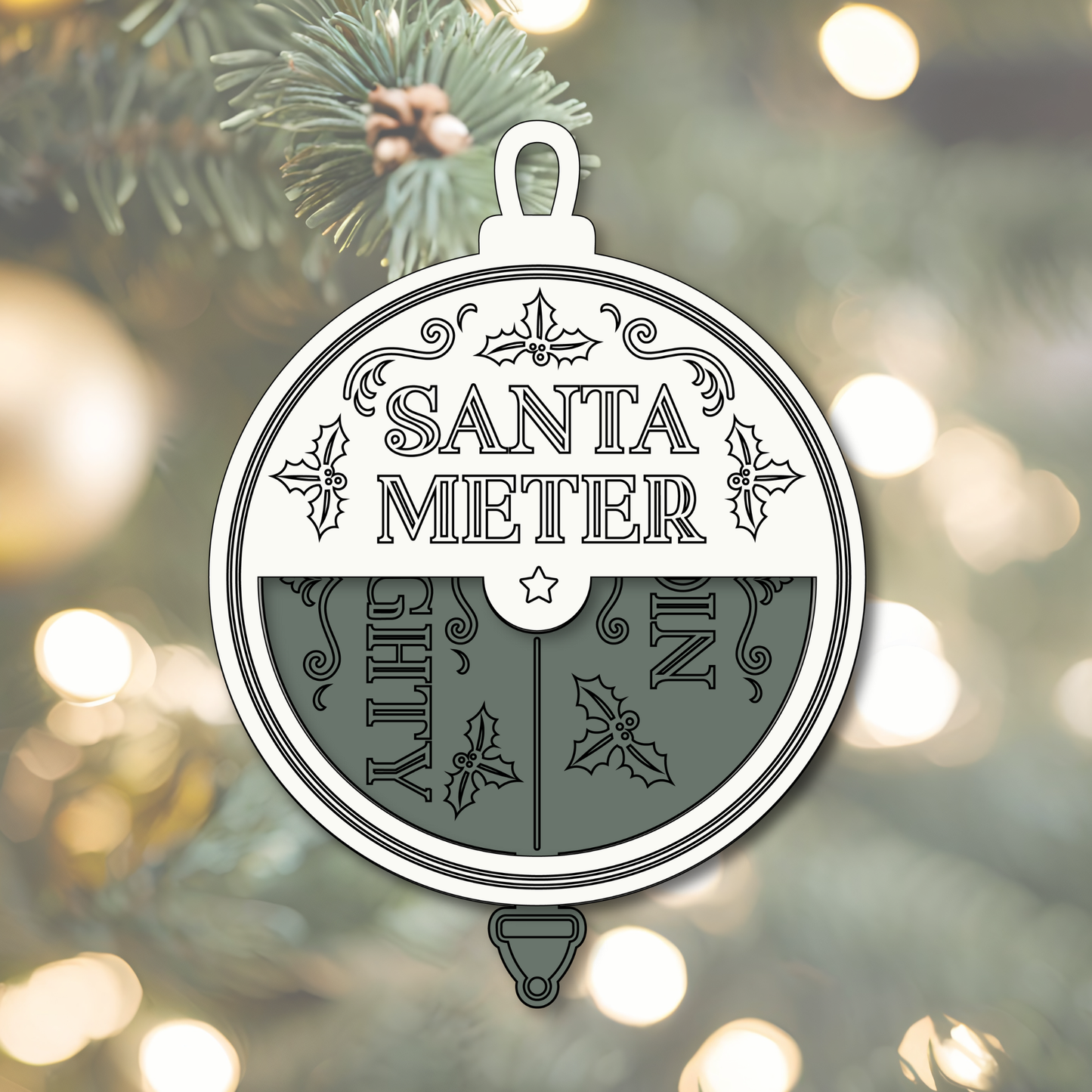 Santa Naught or Nice Meter Ornament