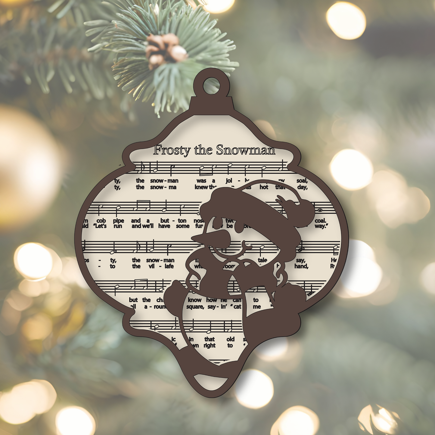 Frosty The Snowman Music Ornament