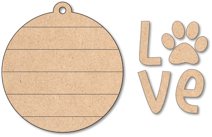 Love Paw Unfinished Ornament Kit